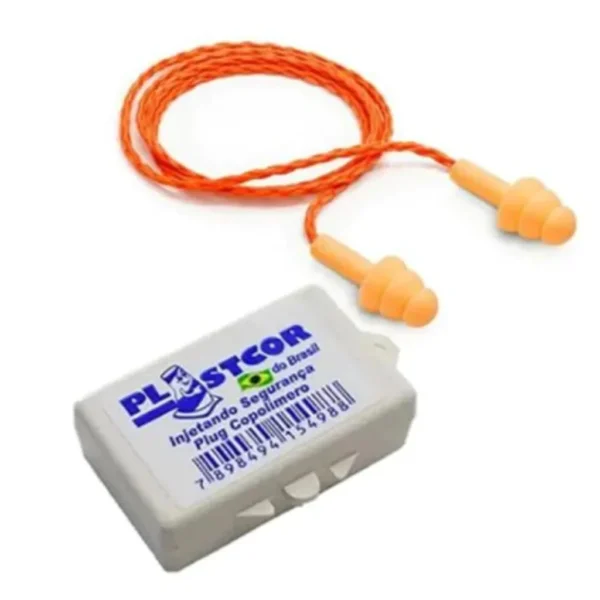 Protetor Auditivo Silicone com Cordão - Plastcor