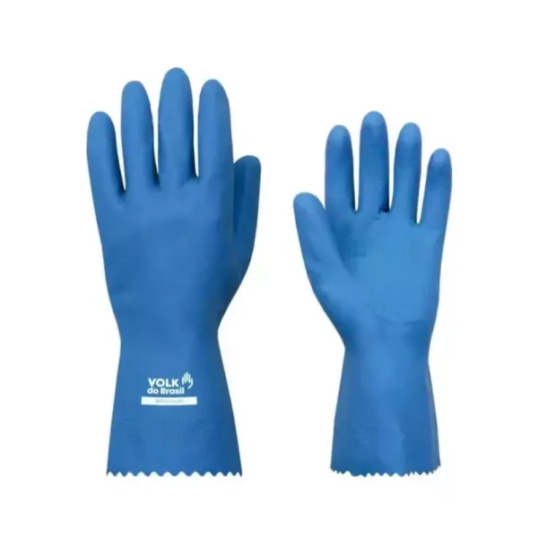 Luva de Látex Natural Verniz Silver Azul CA 16312 - Volk
