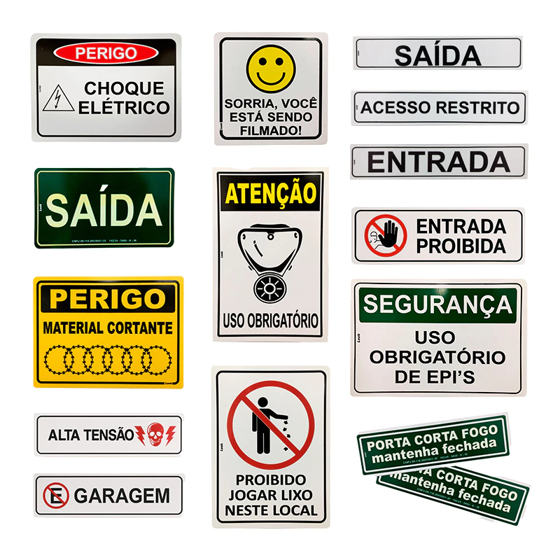 Placas De Sinalização e Orientação Diversas – Look