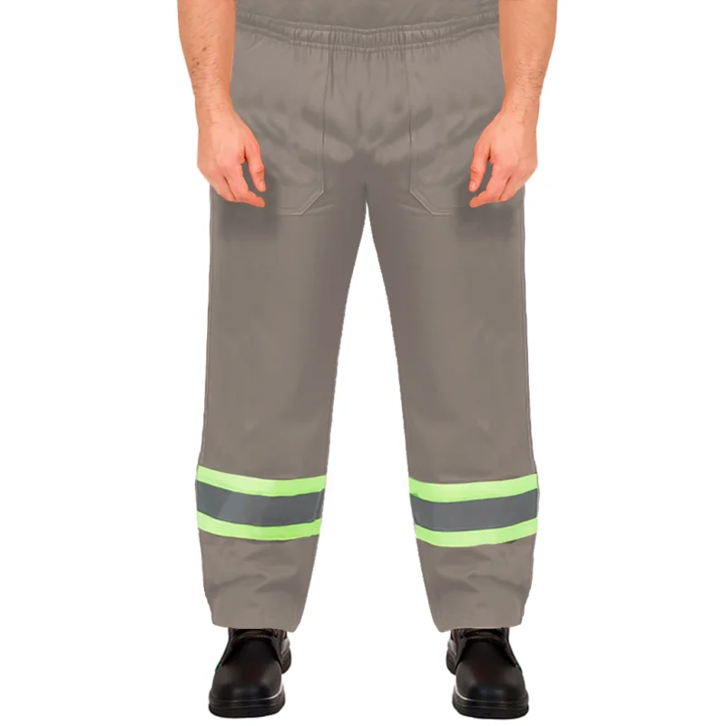Calça Plus Size Cinza Elástico Total Refletivo – Uniforme