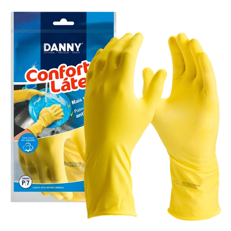Luva Látex Confort Amarela Unidade CA 15532 – Danny